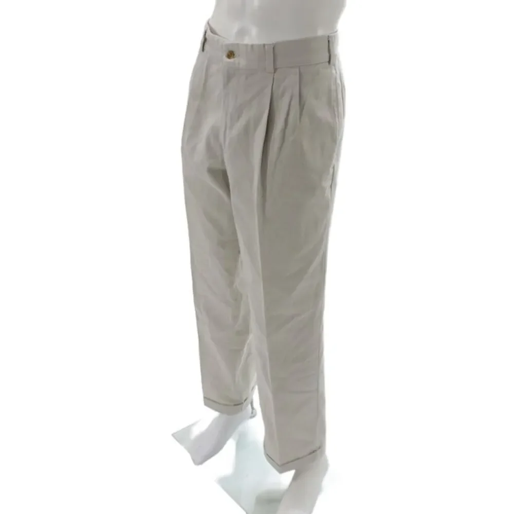 Bills Khakis Mens Beige Khakis Pants 100% Cotton Button Size 36